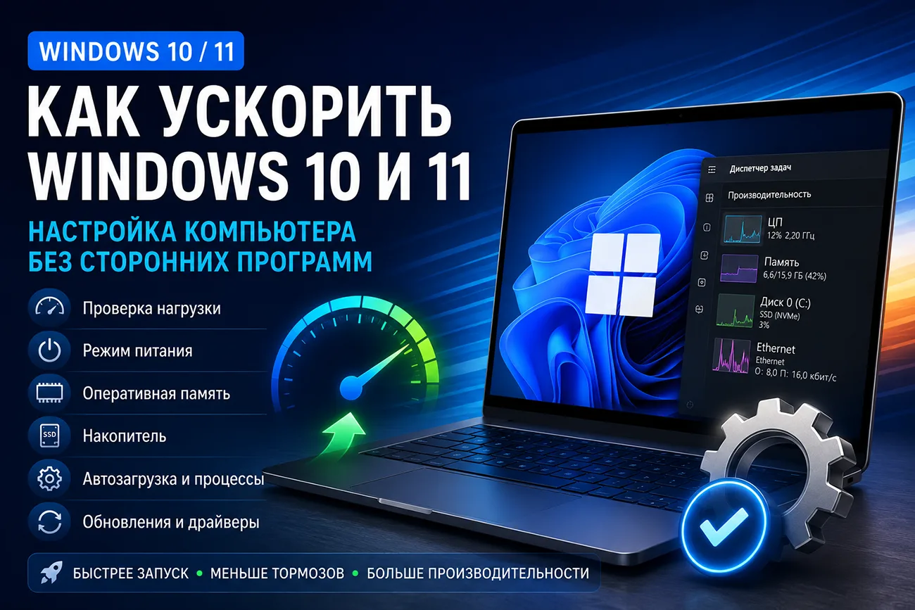Как ускорить Windows 10 и 11: настройка компьютера без сторонних программ